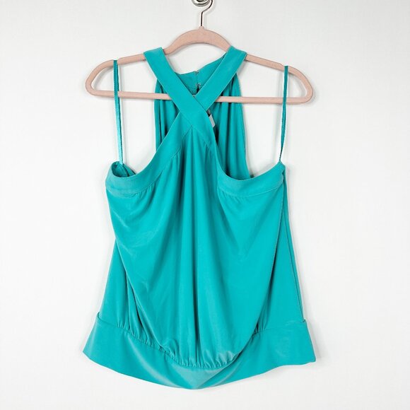 NWT White House Black Market Sleeveless Cross Front Halter Top Cruise XL #WHBM34 - Picture 2 of 9